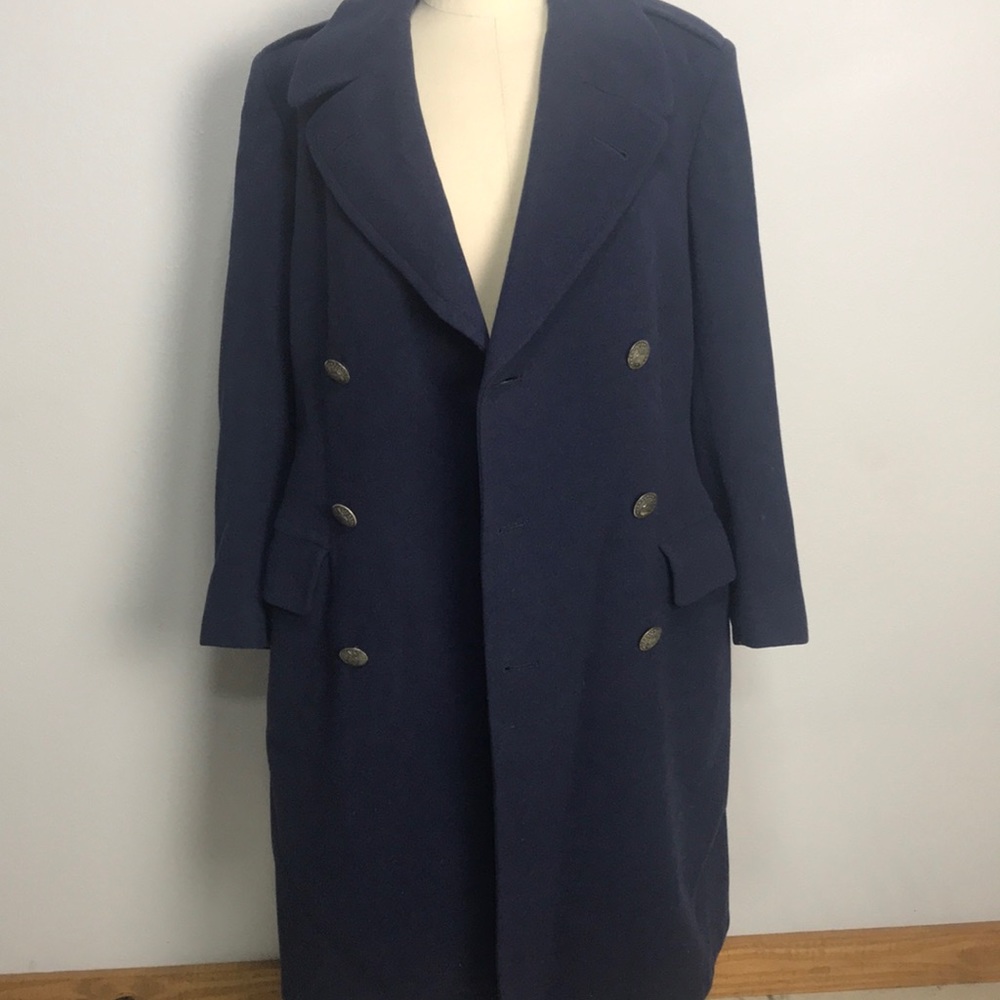 Vintage navy military heavy wool coat SM/MED costume cosplay steampunk surplus - Picture 10 of 16